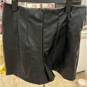 Express faux leather high waisted shorts